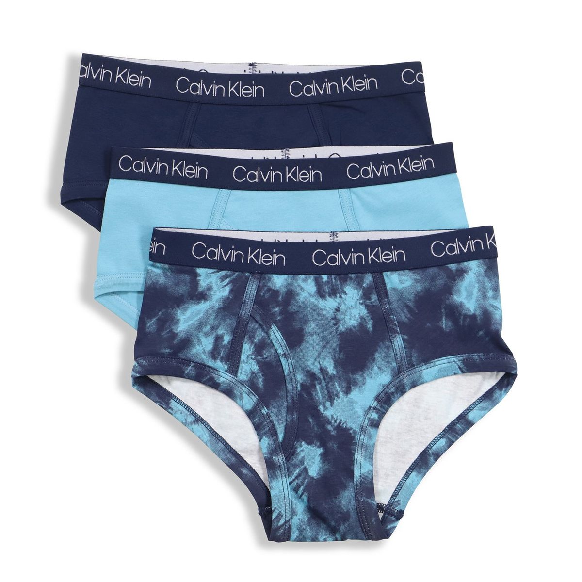 CALVIN KLEIN - Pack 3 Slips Niño Cotton Stretch Azul Calvin Klein