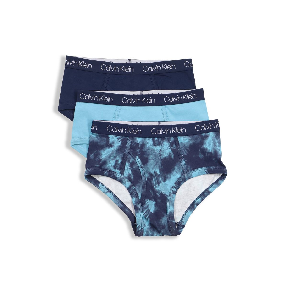 CALVIN KLEIN - Pack 3 Slips Niño Cotton Stretch Azul Calvin Klein