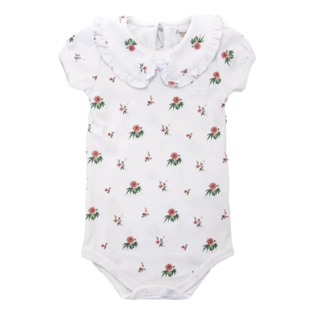 PEQUEÑA GRACIA - Body Paz Flor M/C 100 Algodón Pima