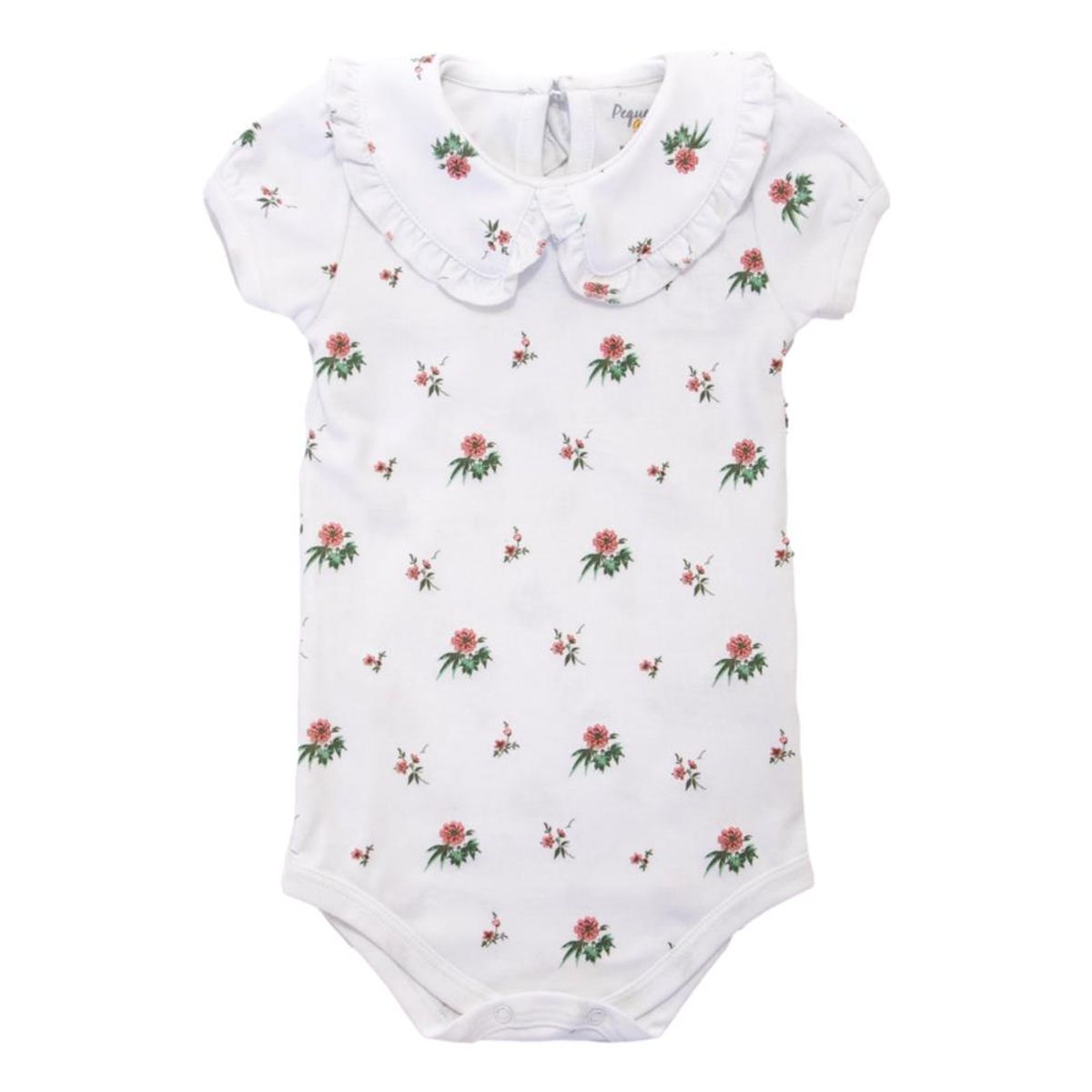 PEQUEÑA GRACIA - Body Paz Flor M/C 100 Algodón Pima