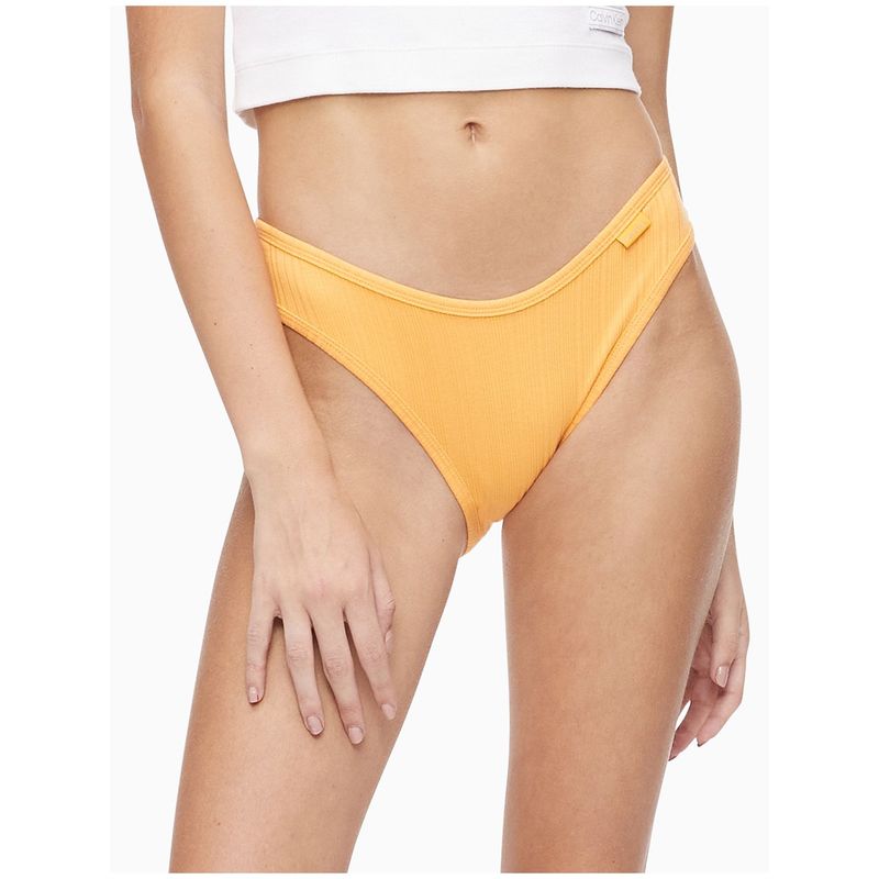 CALVIN KLEIN - Calzón Bikini Ribbed Amarillo Calvin Klein