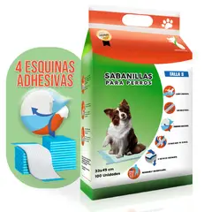 GENERICO - 100 Pañales Sabanillas Mascotas 33x45 Cm Perro Entrenamiento