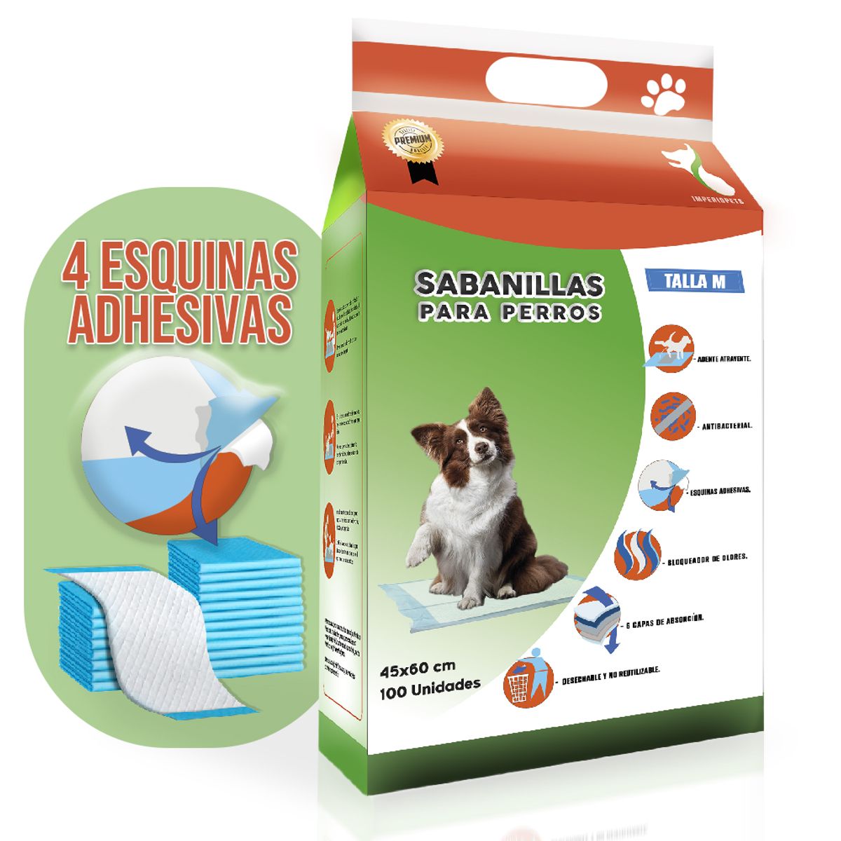 GENERICO - 100 Pañales Sabanillas Mascotas 45x60 Cm Perro Entrenamiento