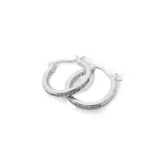 ANDREA COGGIOLA JOYAS - Aros Argollas Circón Plata Fina 925