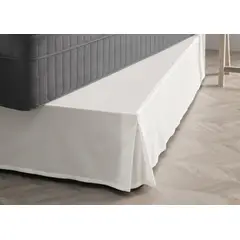 KARSTEN - Faldón para cama Dara 1.5 plazas 150 hilos Blanco
