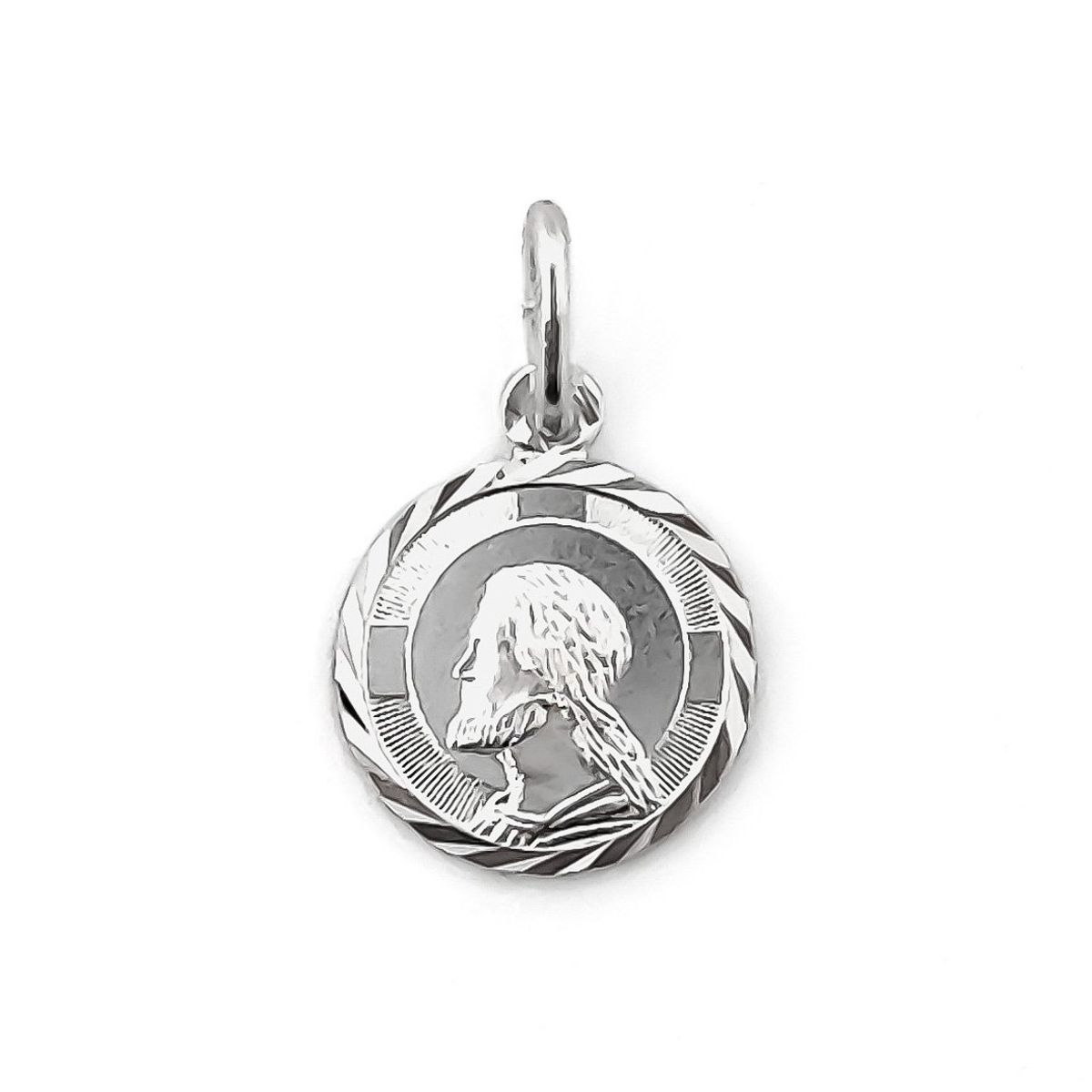 COGGIOLA - Colgante Medalla Jesús Mini 10mm Plata Fina 925