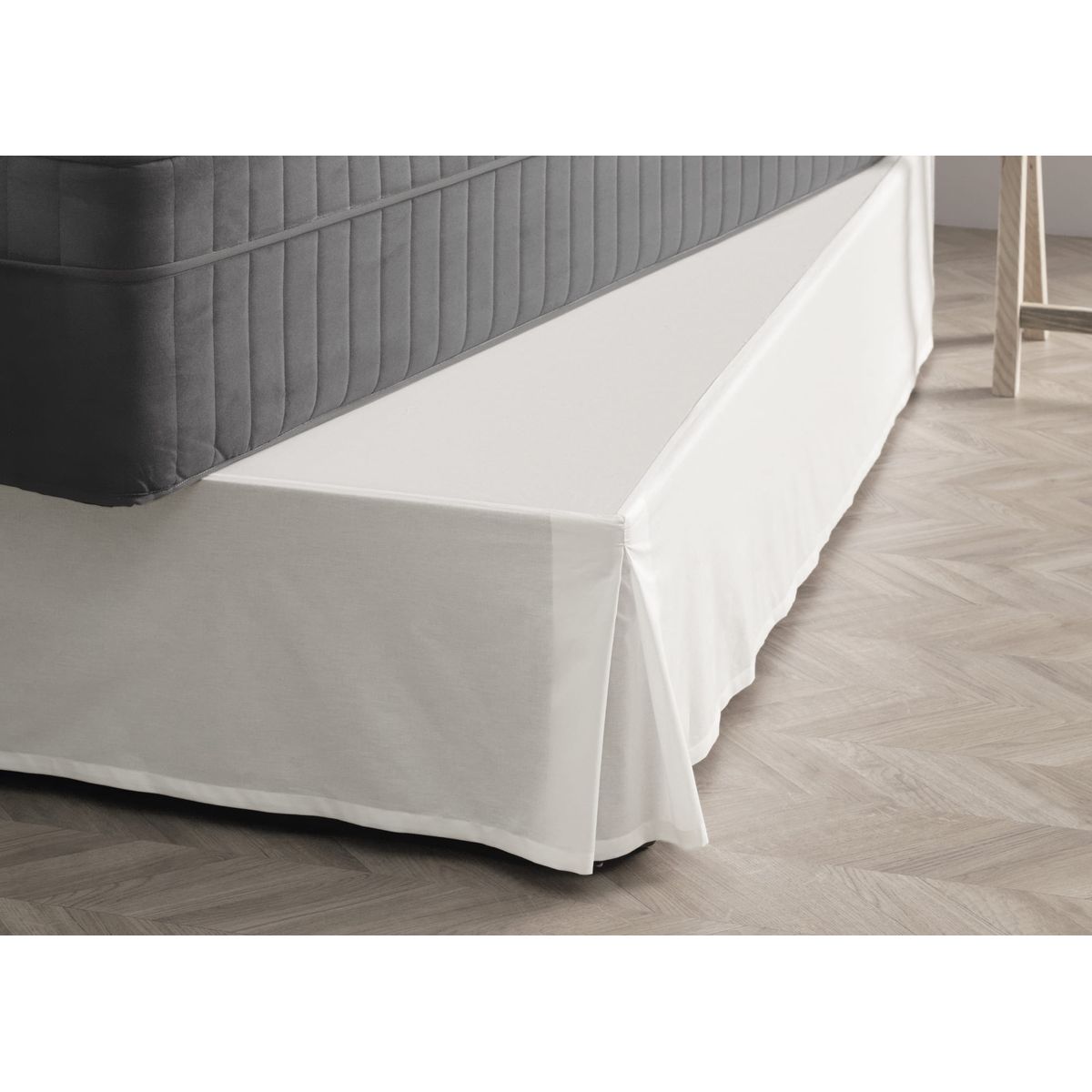 KARSTEN - Faldón para cama Karsten Dara Súper King 150 hilos Blanco