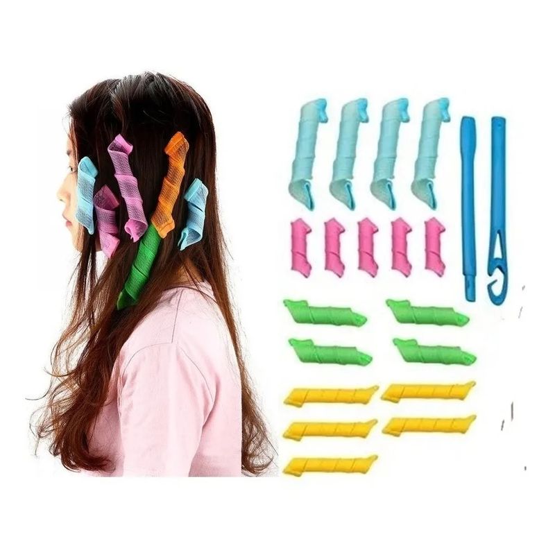 GENERICO - Set Rulos Onduladores Ondulador Magic Leverag 18 Pcs