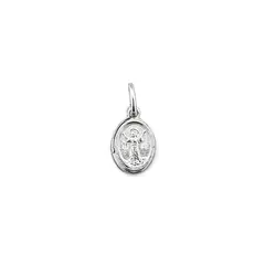ANDREA COGGIOLA JOYAS - Colgante Medalla Divino Niño Mini 7mm Plata Fina 925.