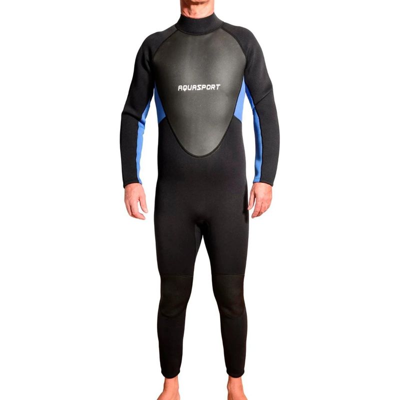 AQUASPORT - Traje de Surf 3mm de Neopreno Aquasport Modelo Epic - Negro - XXL
