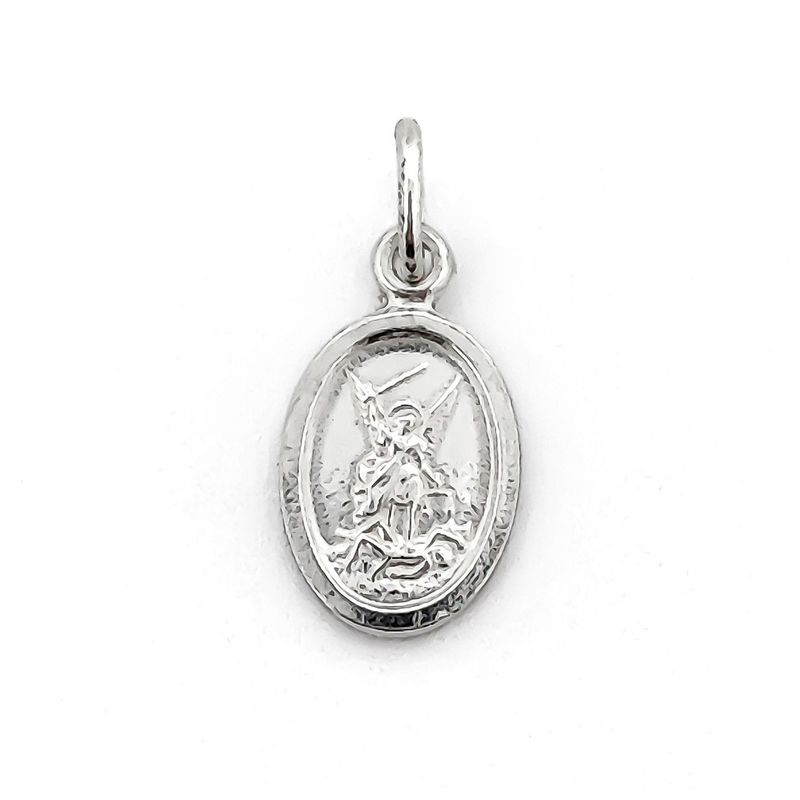 ANDREA COGGIOLA JOYAS - Colgante Medalla San Miguel Arcángel 9mm Plata Fina 925