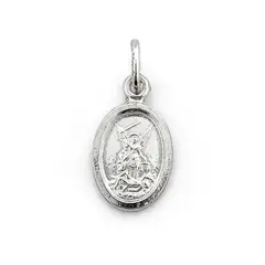 ANDREA COGGIOLA JOYAS - Colgante Medalla San Miguel Arcángel 9mm Plata Fina 925