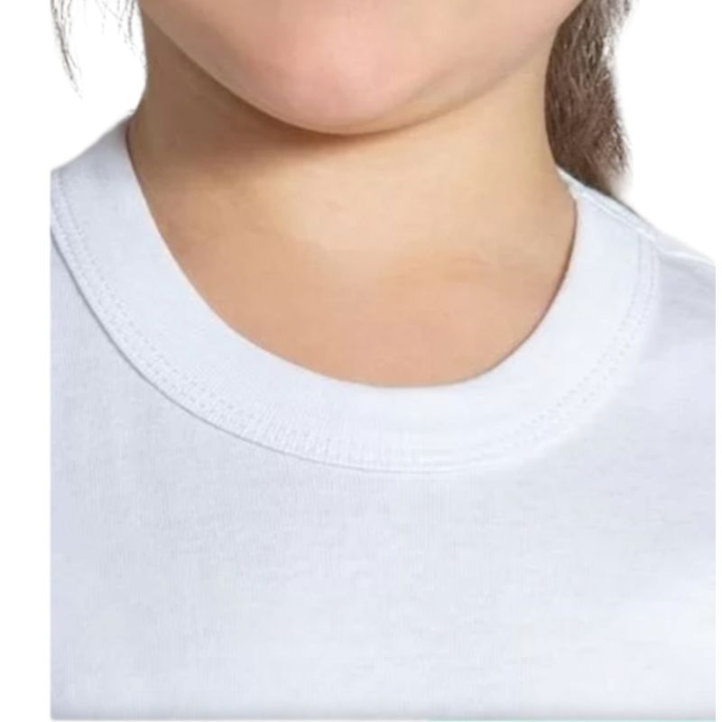 AGW - Pack 6 Camisetas Niño Manga Corta Algodón Blancas Unisex