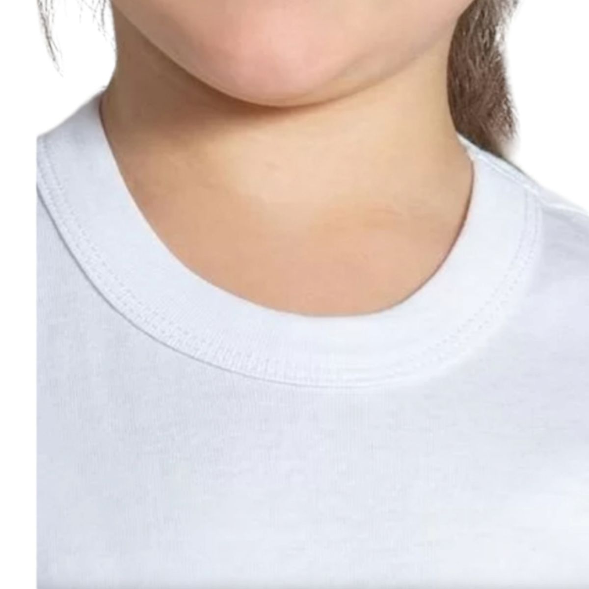 AGW - Pack 6 Camisetas Niño Manga Corta Algodón Blancas Unisex