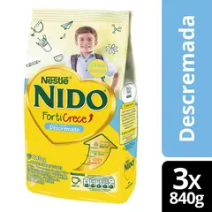NIDO - Leche en Polvo Forticrece Descremada 840g X3