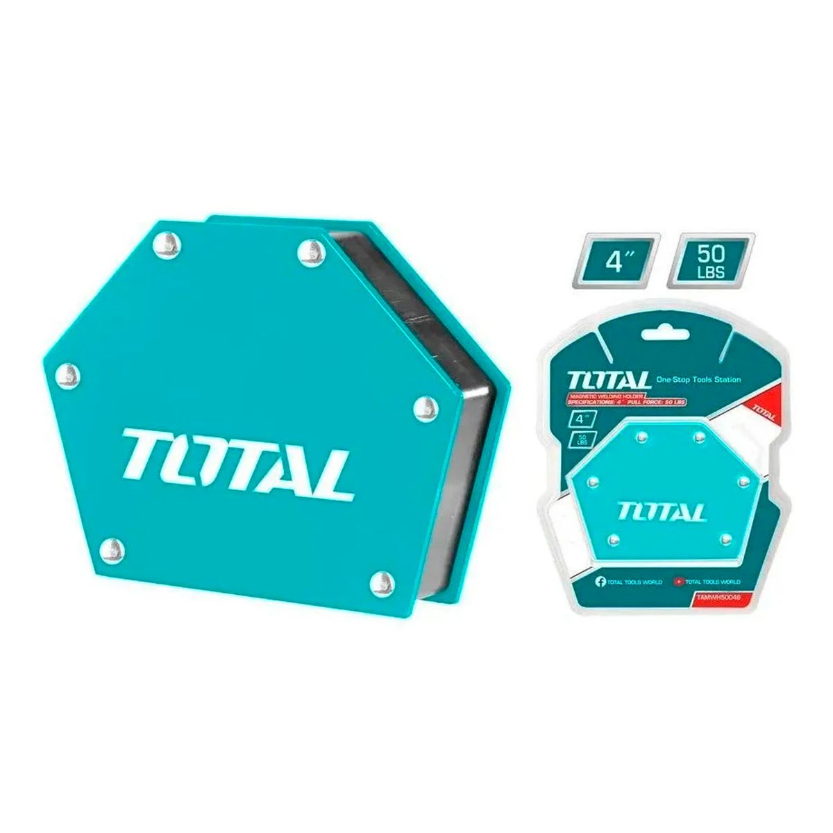 TOTAL TOOLS - Escuadra Magnetica 50 Lbs Para Soldar Multi-angulo