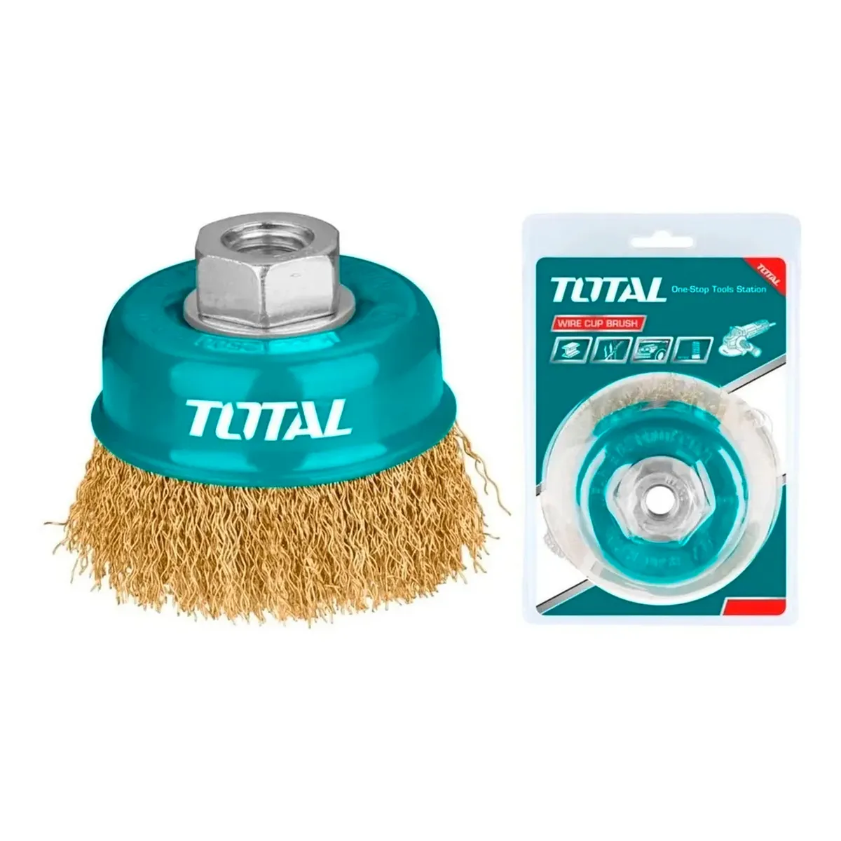 TOTAL TOOLS - Escobilla De Copa Rizada 125mm Esmeril