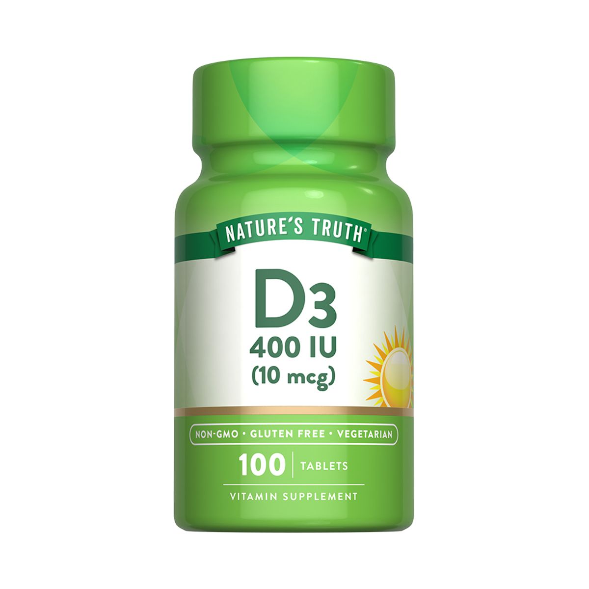 NATURE'S TRUTH - Pack x 3 Vitamina D3 400 IU 100 Comprimidos NATURE'S TRUTH