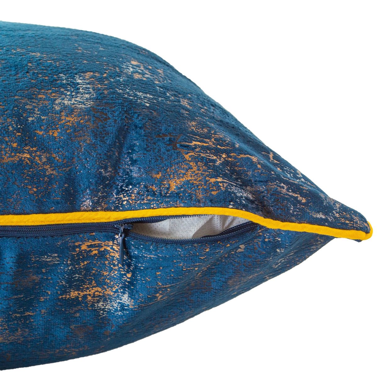 SUEÑO BLANCO - COJIN PATINA AZUL 45X45 CM