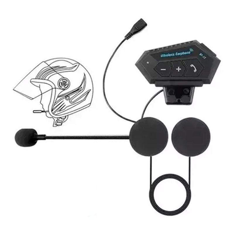 OFERTABKN - Audifono Casco Moto Auriculares Bluetooth Lllamada Mp3-