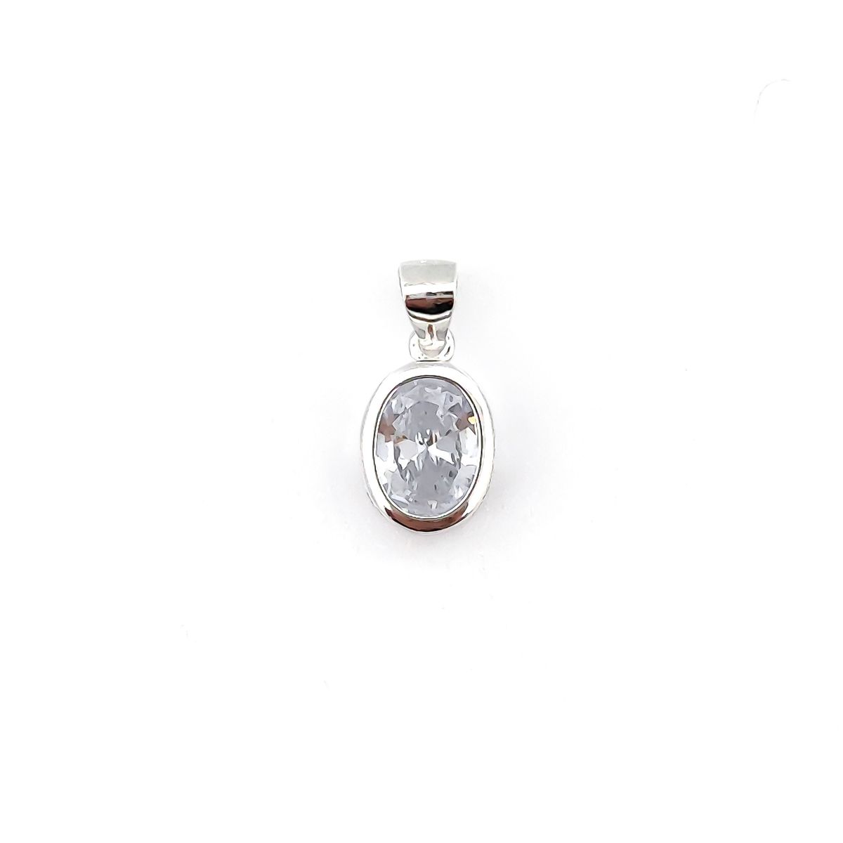 COGGIOLA - Colgante Punto de Luz Ovalado Plata Fina 925