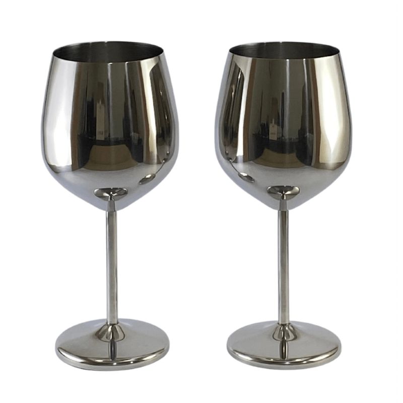 ZZ ZABLEZ - Copas Elegantes de Acero Inoxidable Plata