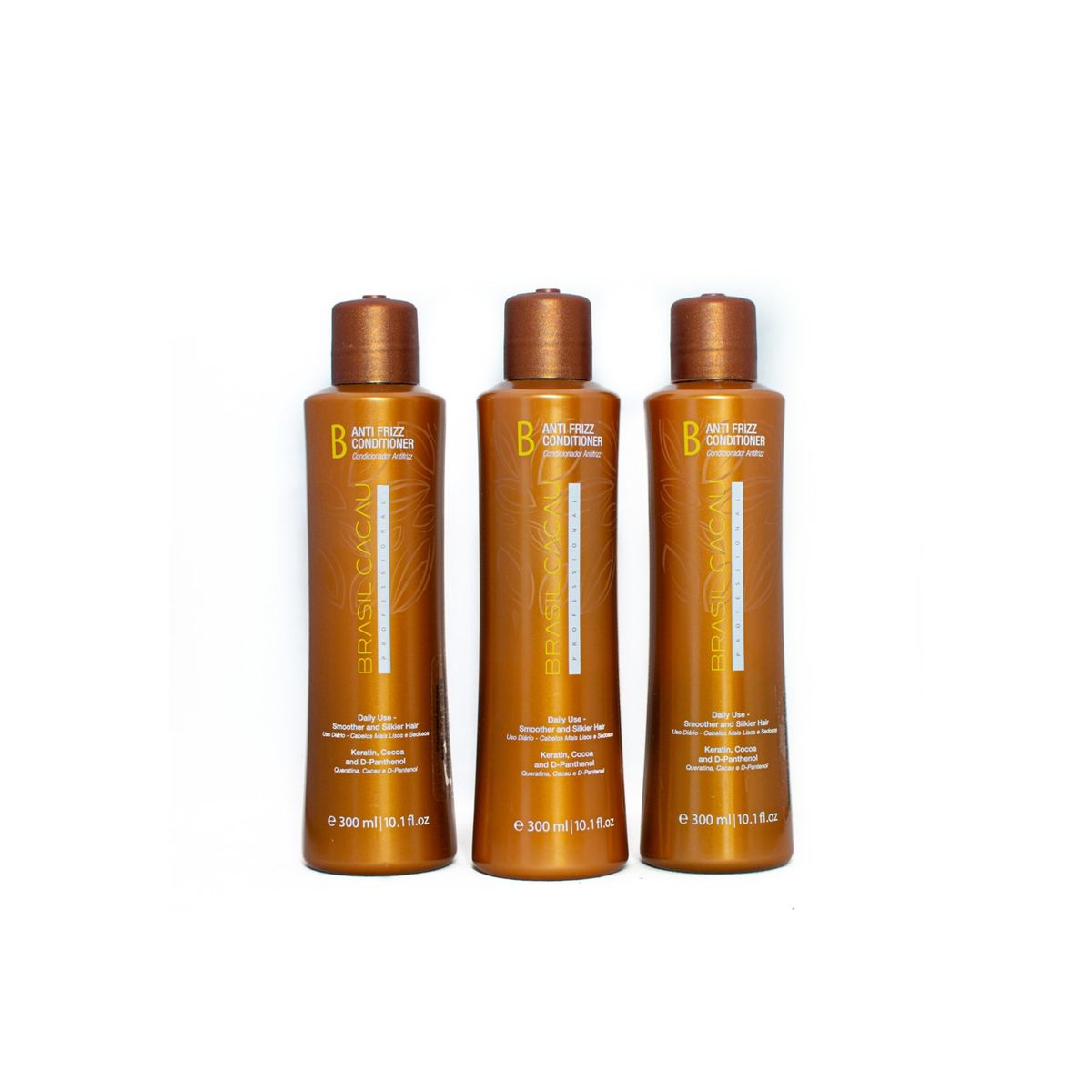 BRASIL CACAU - 3 Acondicionadores Antifriz 300 ml c/u BRASIL CACAU
