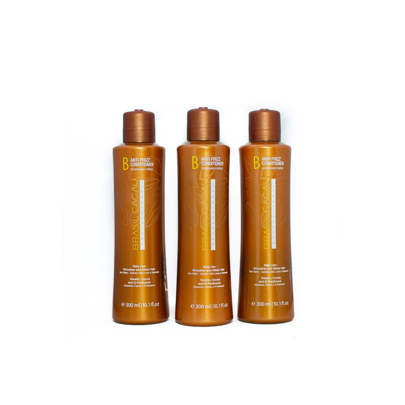 BRASIL CACAU - 3 Acondicionadores Antifriz 300 ml c/u BRASIL CACAU