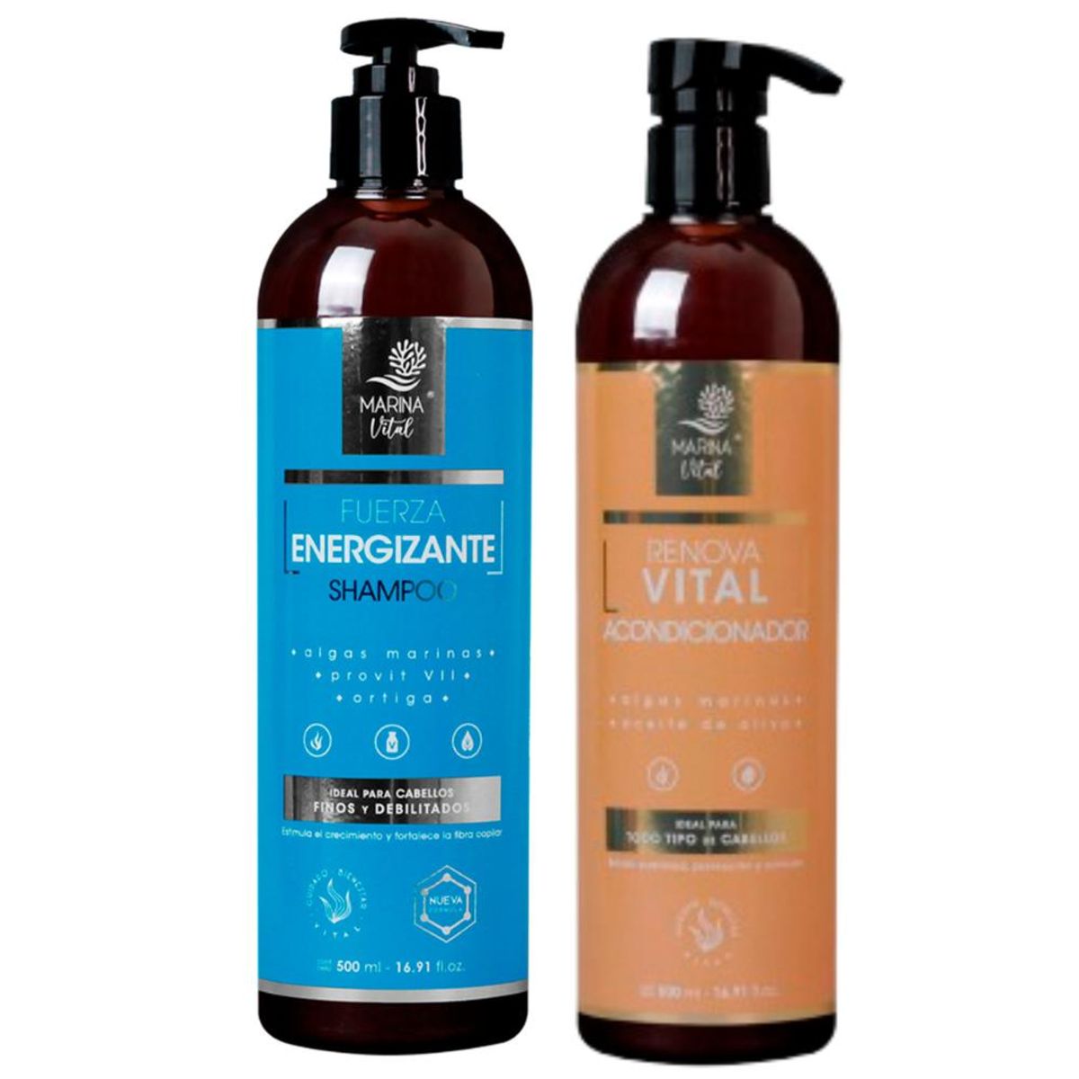 MARINA VITAL - Shampoo Fuerza Energizante Y Acondicionador Pack 500ml cu MARINA VITAL