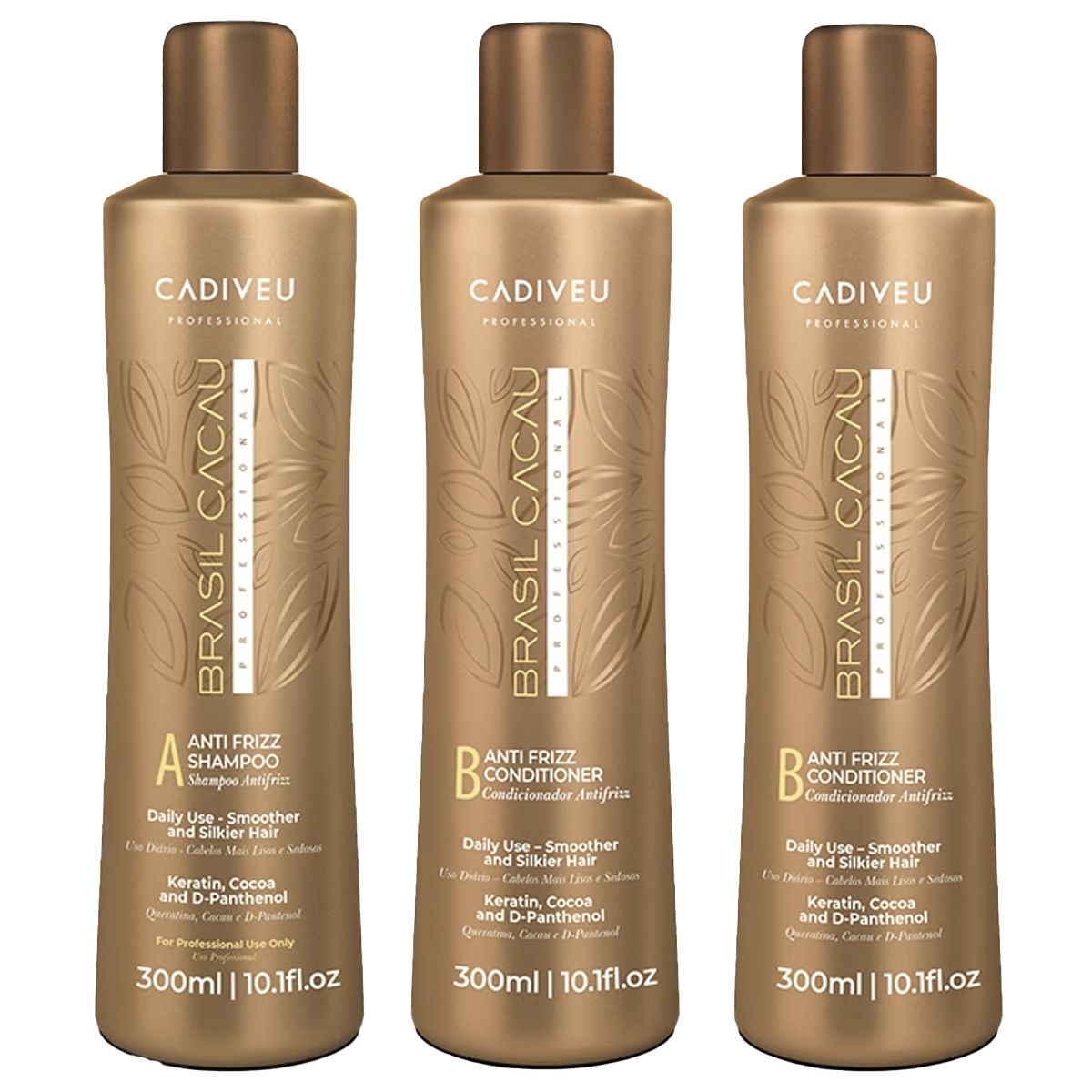 BRASIL CACAU - 1 Shampoo y 2 Acondicionadores Pack BRASIL CACAU