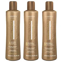 BRASIL CACAU - 1 Shampoo y 2 Acondicionadores Pack