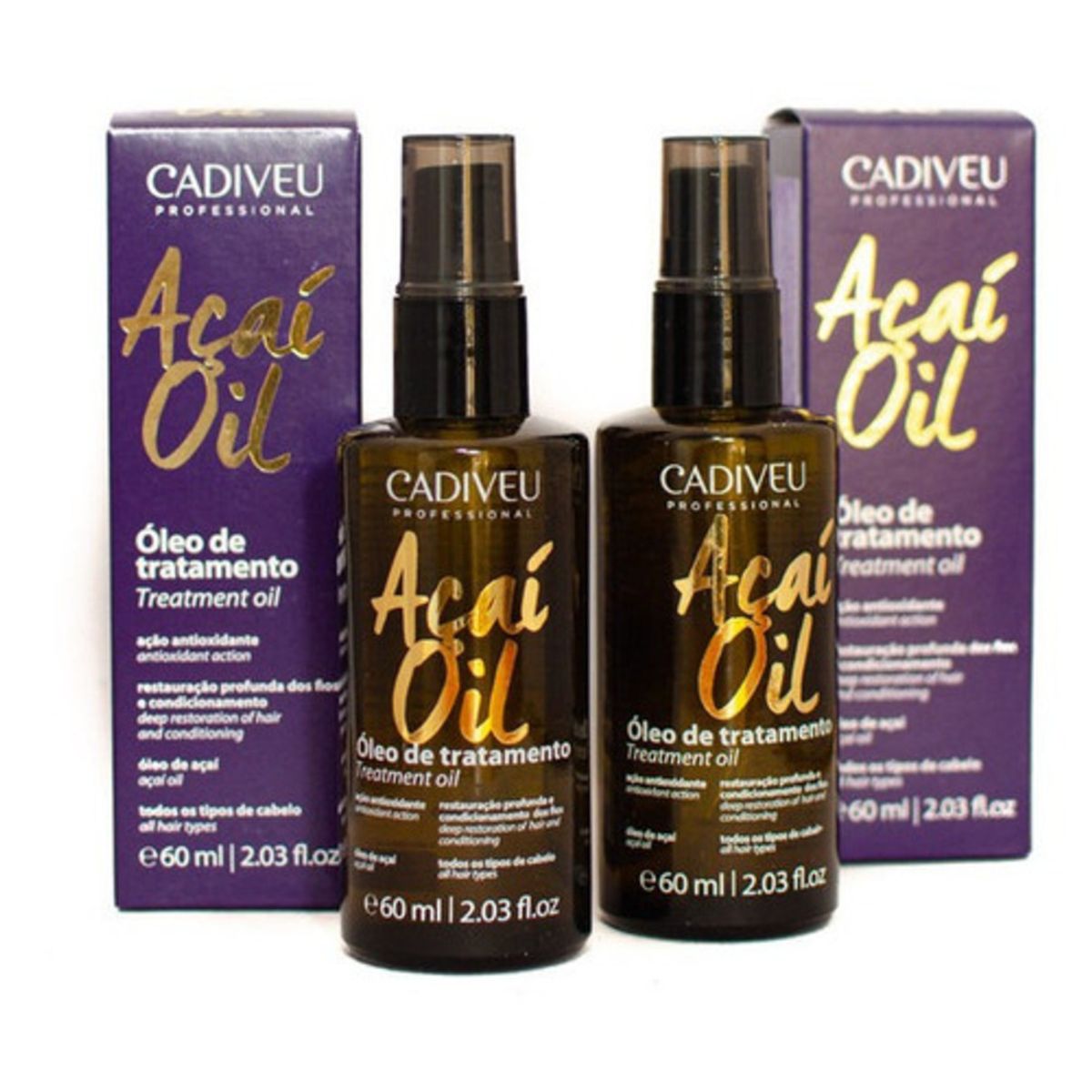 CADIVEU - Aceite Acai Pack 2 Prod De 60 Ml C/u CADIVEU