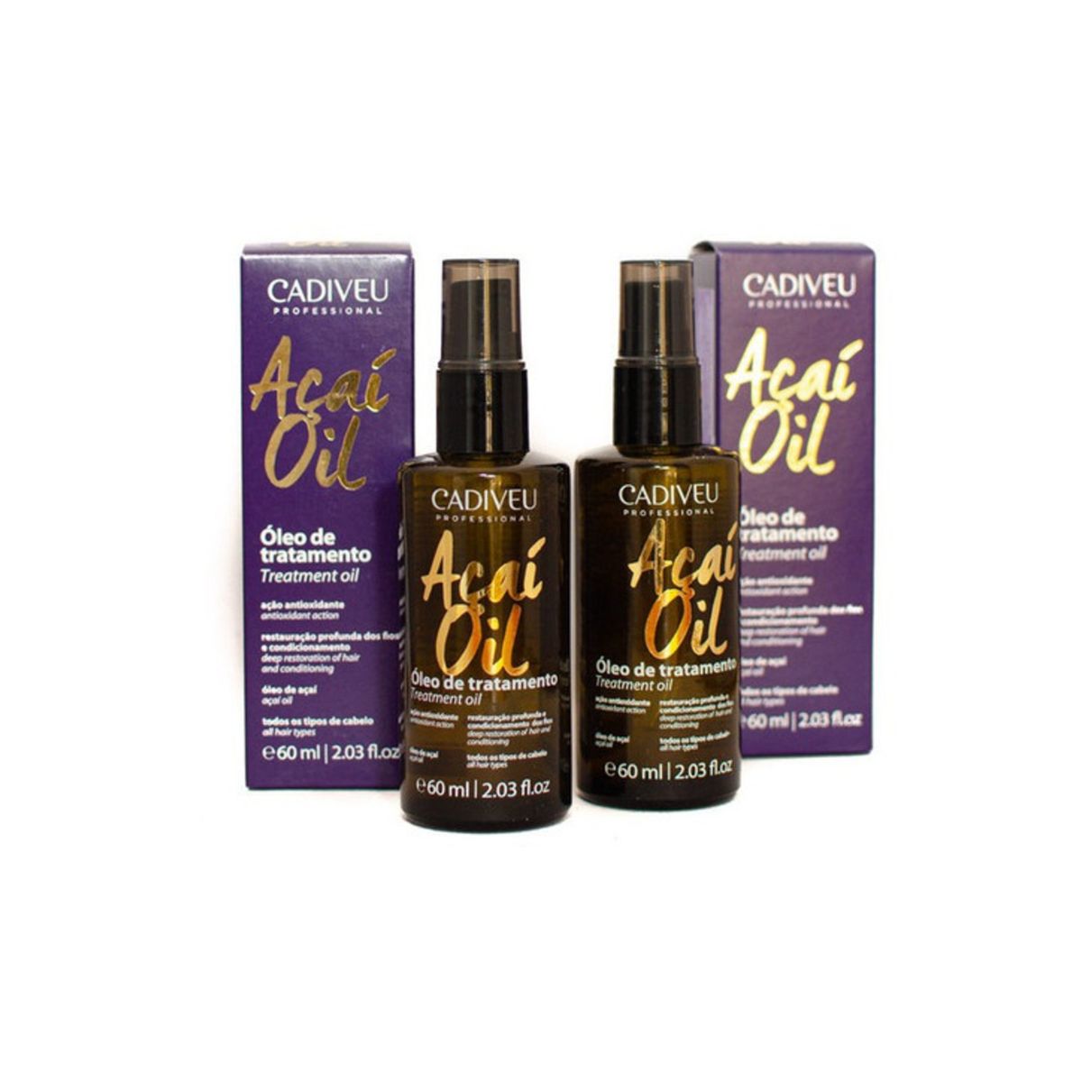 CADIVEU - Aceite Acai Pack 2 Prod De 60 Ml C/u CADIVEU