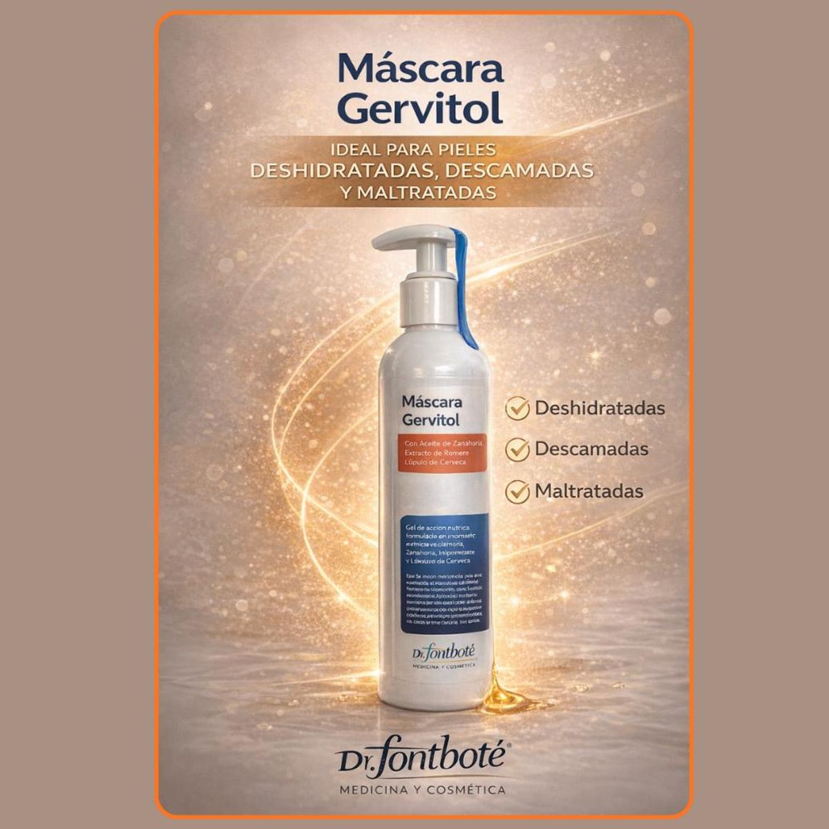 DR FONTBOTE - Mascara Nutritiva Gervitol Con aceite De Zanahoria 150 G DR FONTBOTE