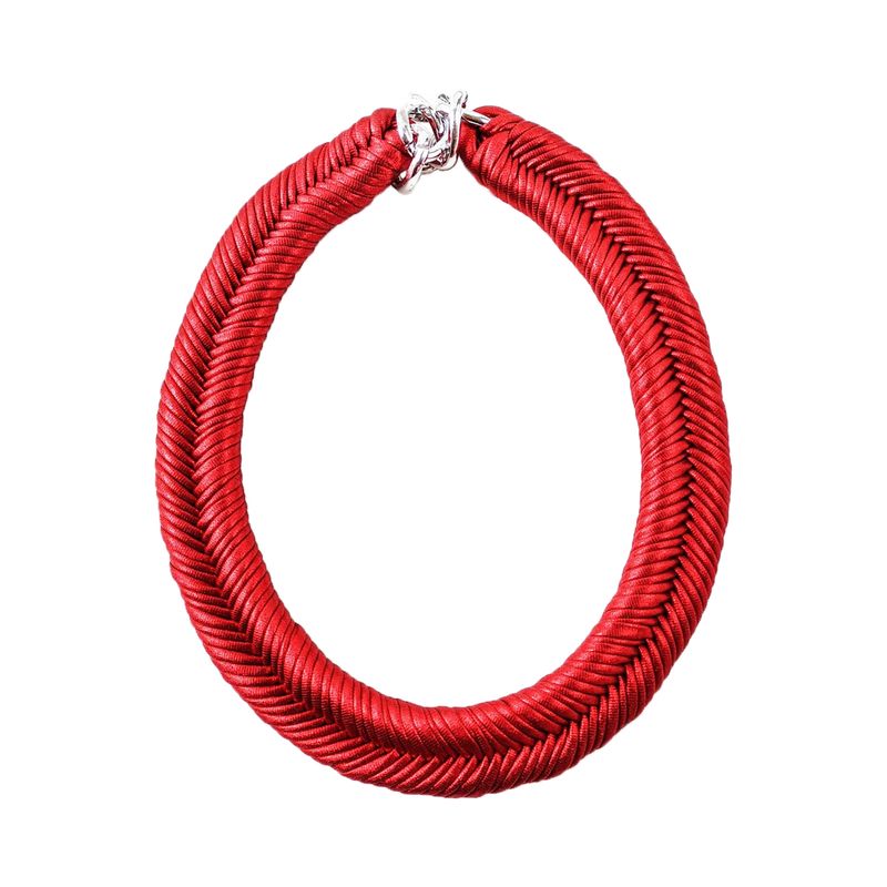 MARIA LA BIYUX - Collar Espiga Red Metallic