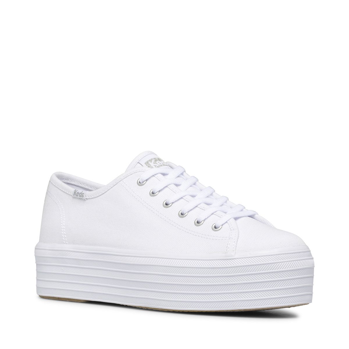KEDS - Zapatilla Blanca Mujer Triple Up Canvas KEDS