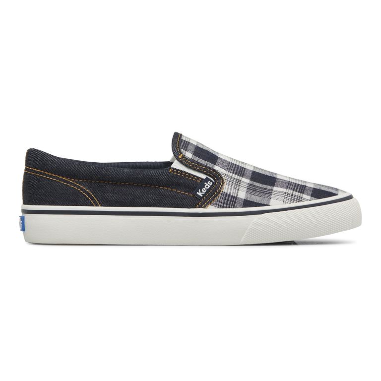 Zapatilla Mujer Jump Kick Slip Denim Blanco