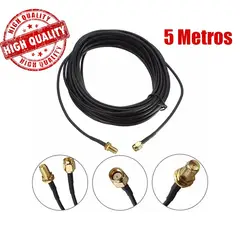 OEM - Cable Extensión 5mt Pigtail Rp Sma 5 Metros / Antena Wifi