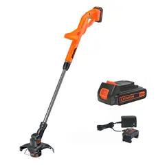 BLACK+DECKER - Orilladora inal 10" B&D LST201-BAT 20v +carg+carrete+2 bat