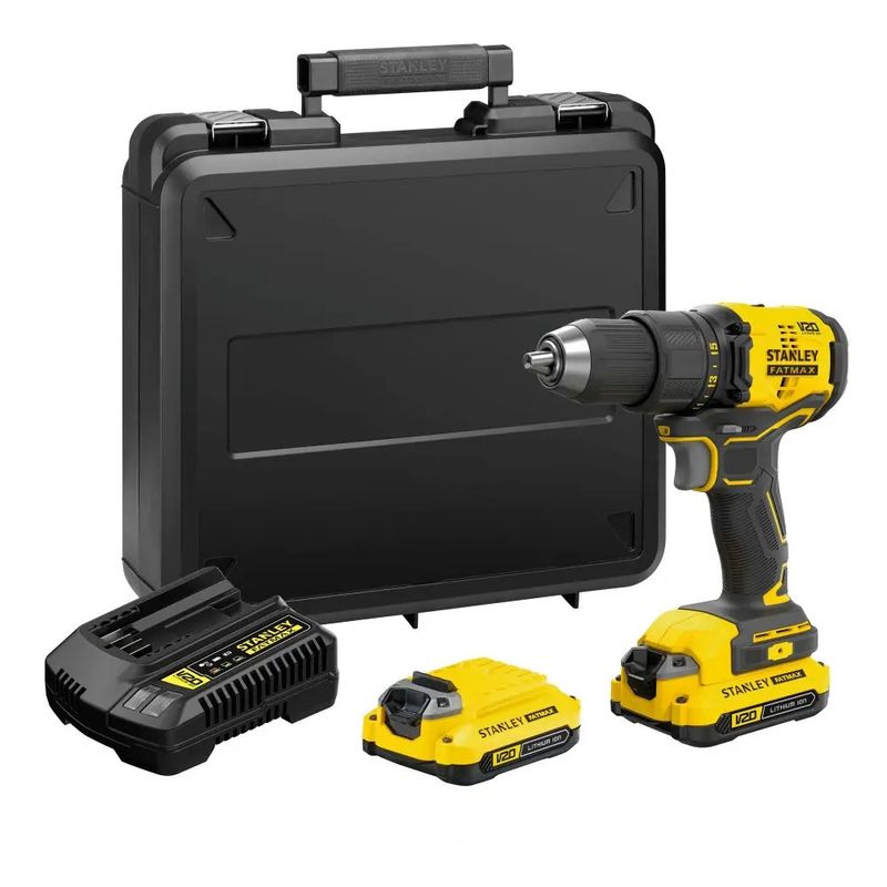 STANLEY JR - Taladro inal. STANLEY SBD710C2K-B2 20v +2bat+carg+caja