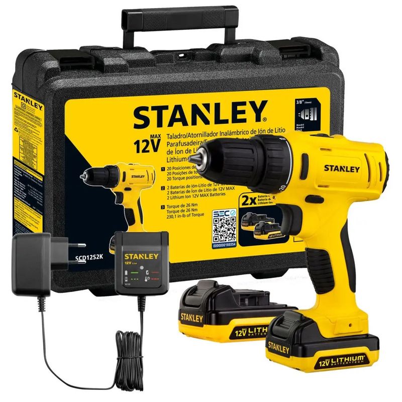 STANLEY JR - Taladro percutor inal STANLEY SCH12S2K-B2C 12v
