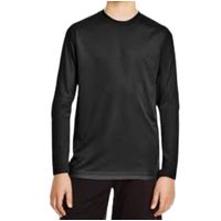 Pack 3 Camisetas Negras Niño 100% Algodón Manga Larga Unisex