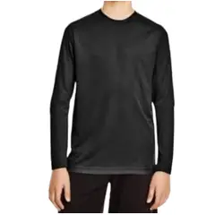 AGW - Pack 3 Camisetas Negras Niño 100% Algodón Manga Larga Unisex