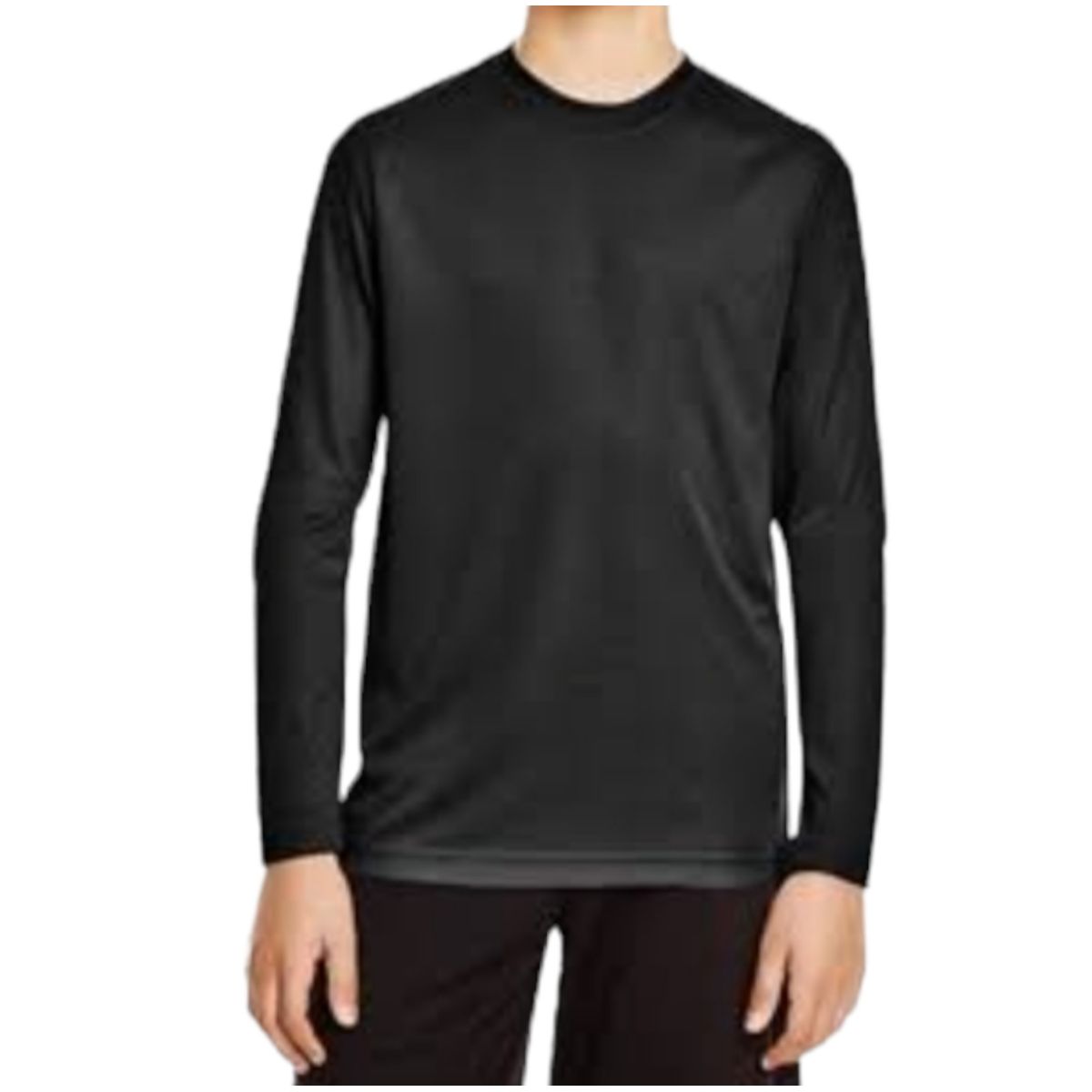 AGW - Pack 3 Camisetas Negras Niño 100% Algodón Manga Larga Unisex