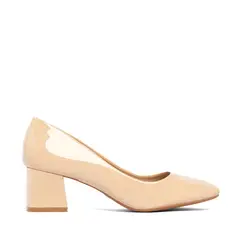 WEIDE - Zapatos Taco Beige Oficina GH52