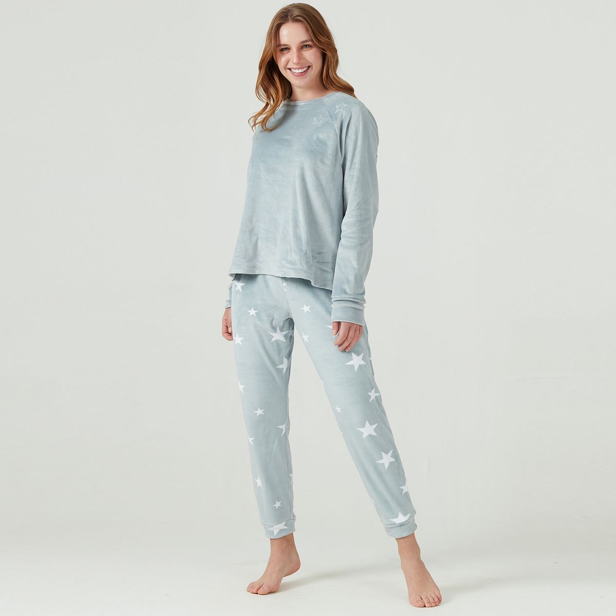 BARBIZON - Pijama Elisa Plush Celeste