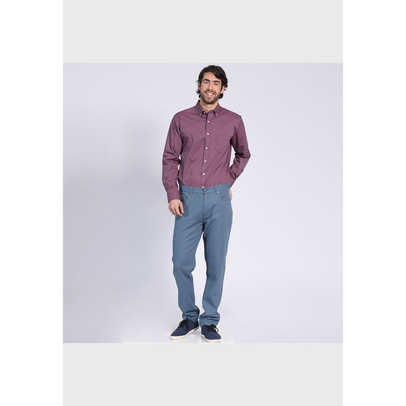 KOTTING - Pantalón Hombre Canvas 5 Bolsillos Spandex Azul KOTTING