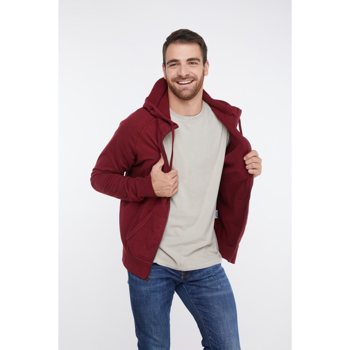 PANAMA JACK - Polerón Hombre Burdeo Algodón Peruano Panama Jack