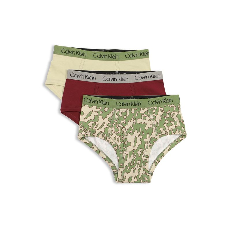 CALVIN KLEIN - Pack 3 Slips Niño Cotton Stretch Multicolor Calvin Klein
