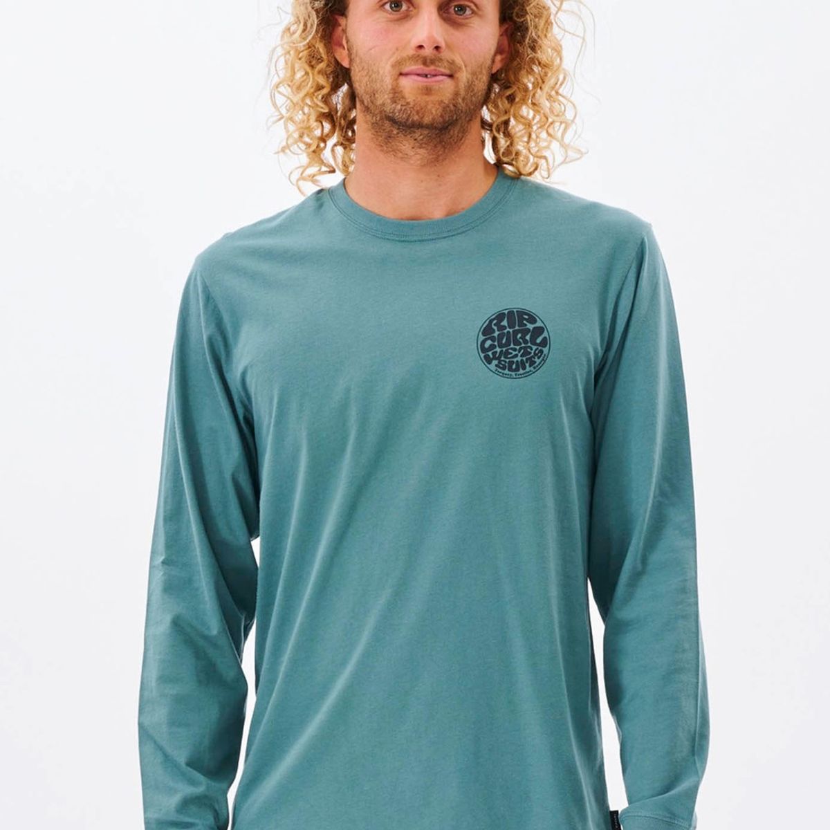 RIP CURL - Polera WETSUIT ICON L/S TEE Hombre Azul Rip Curl